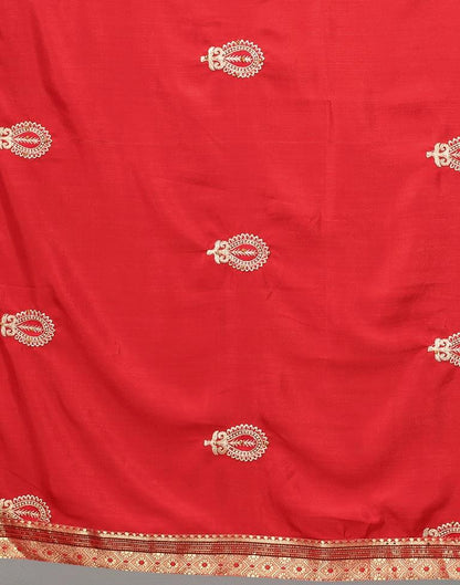 Red Embroidery Saree | Sudathi