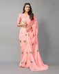 Light Pink Embroidery Chiffon Saree | Sudathi