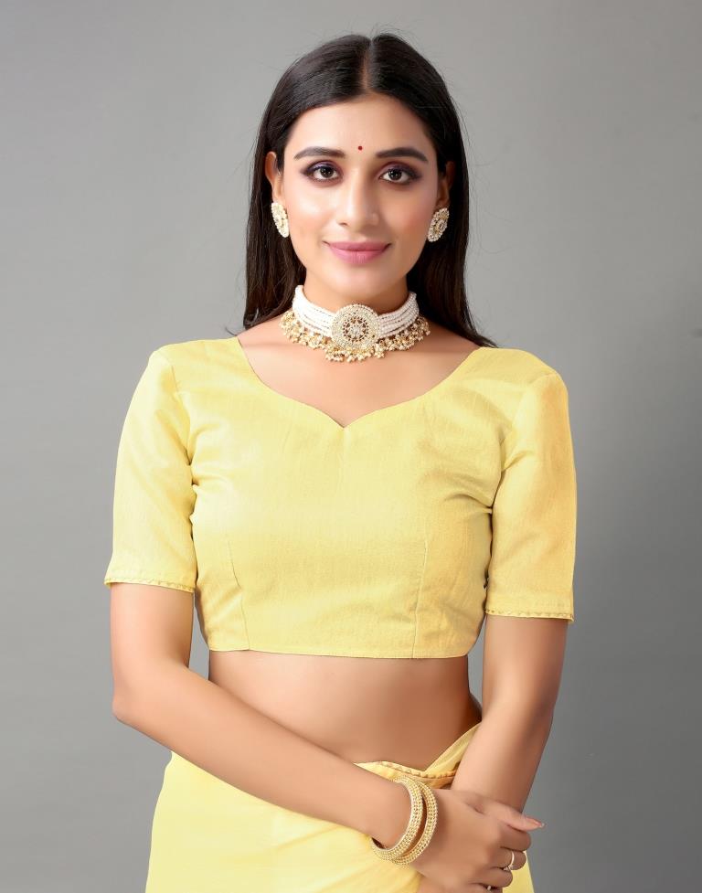 Light Yellow Chiffon Saree | Sudathi
