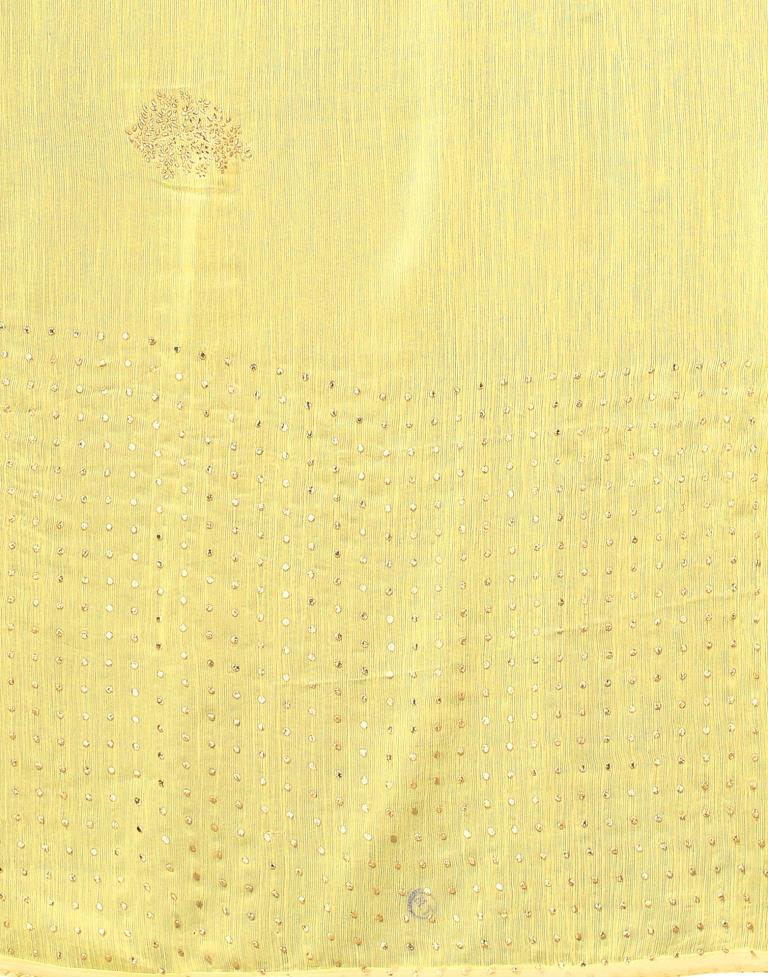 Light Yellow Chiffon Saree | Sudathi