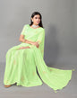 Pista Green Chiffon Saree | Sudathi