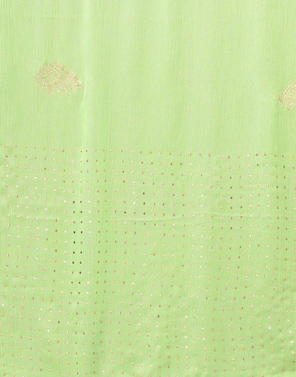 Pista Green Chiffon Saree | Sudathi