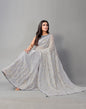 Light Grey Chiffon Saree | Sudathi