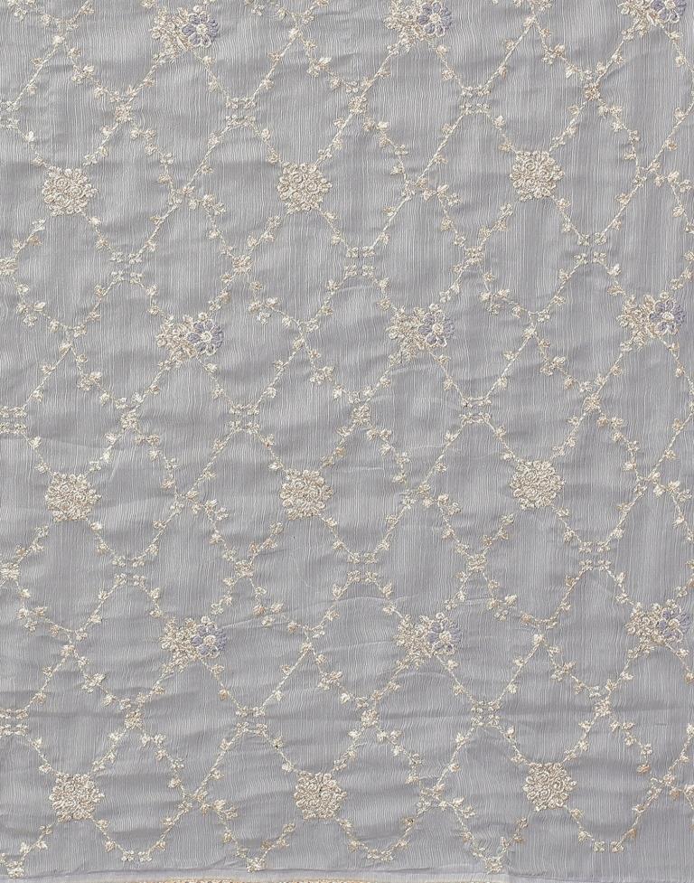 Light Grey Chiffon Saree | Sudathi