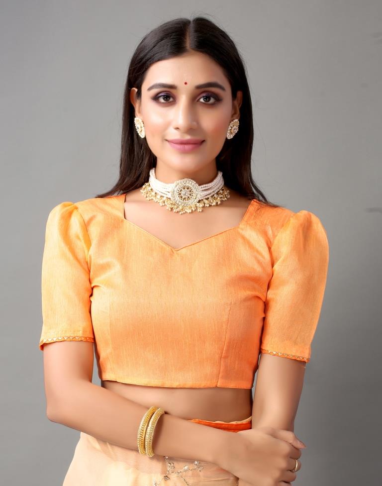 Peach Chiffon Saree | Sudathi