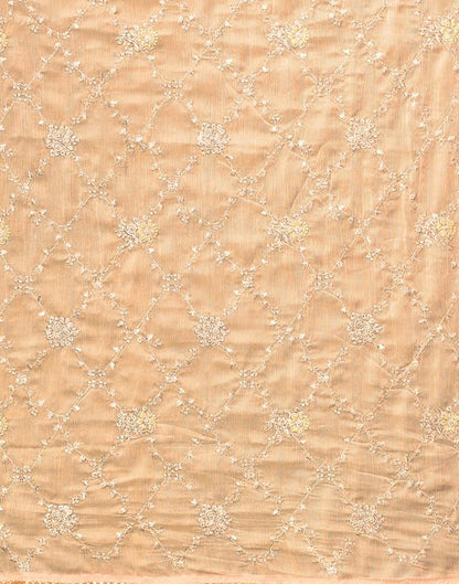 Peach Chiffon Saree | Sudathi