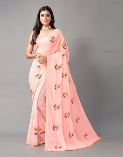 Light Pink Chiffon Saree | Sudathi