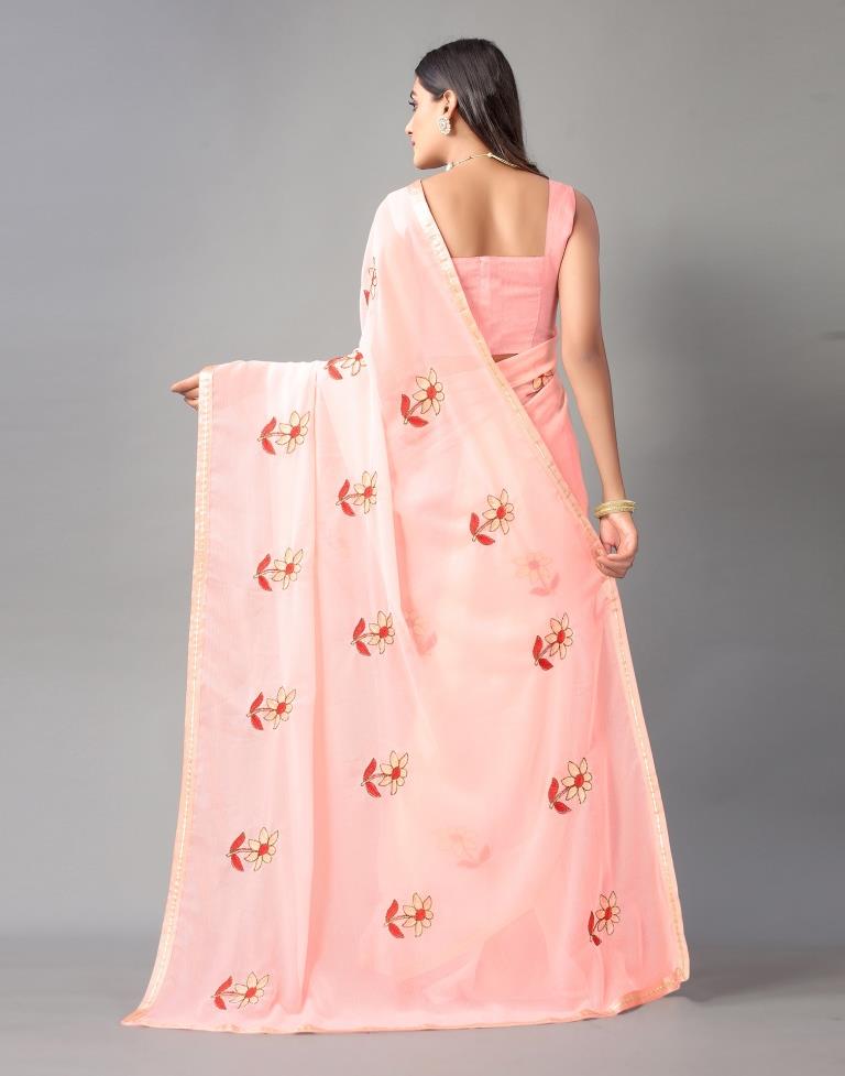 Light Pink Chiffon Saree | Sudathi