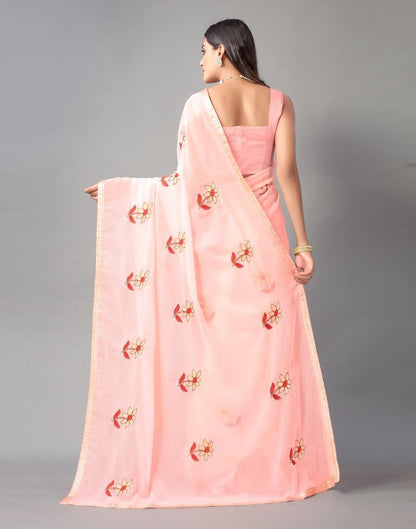 Light Pink Chiffon Saree | Sudathi