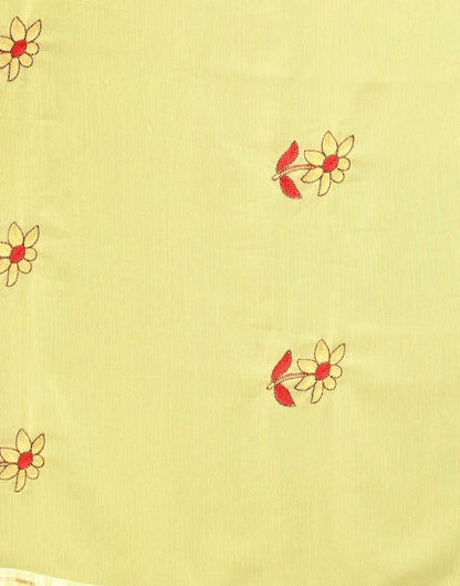 Light Yellow Chiffon Saree | Sudathi