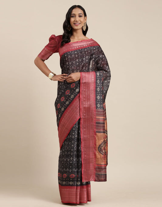 Black Viscose Saree | Sudathi