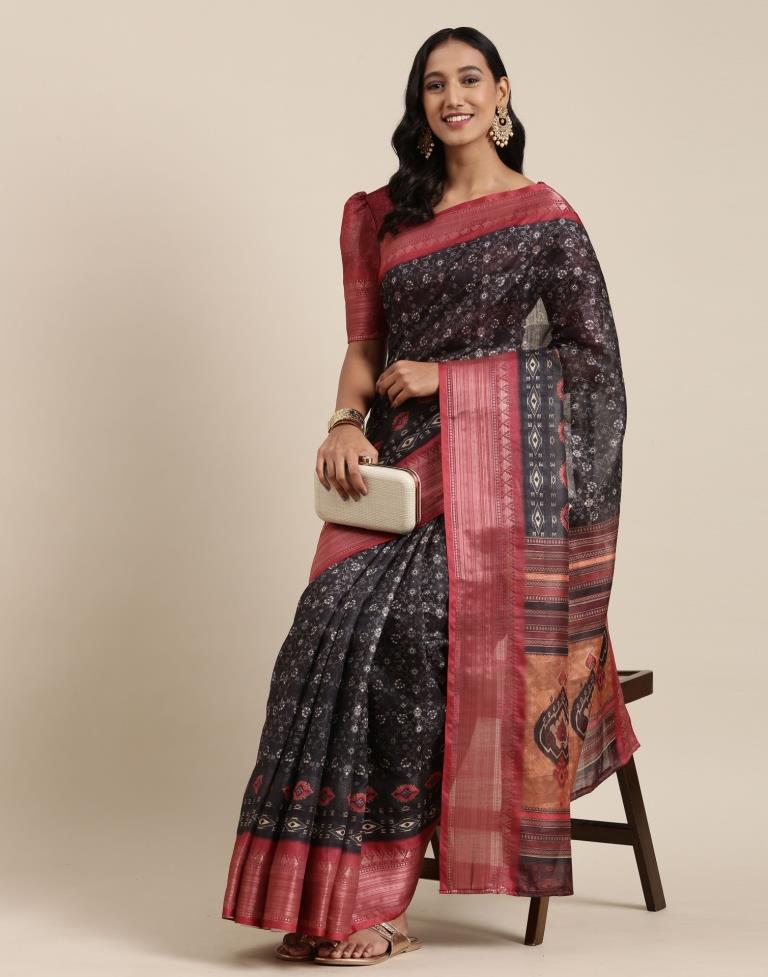 Black Viscose Saree | Sudathi