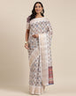 Off White Viscose Saree | Sudathi
