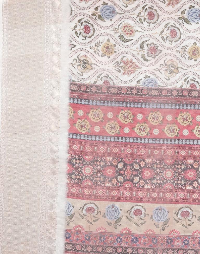 Off White Viscose Saree | Sudathi