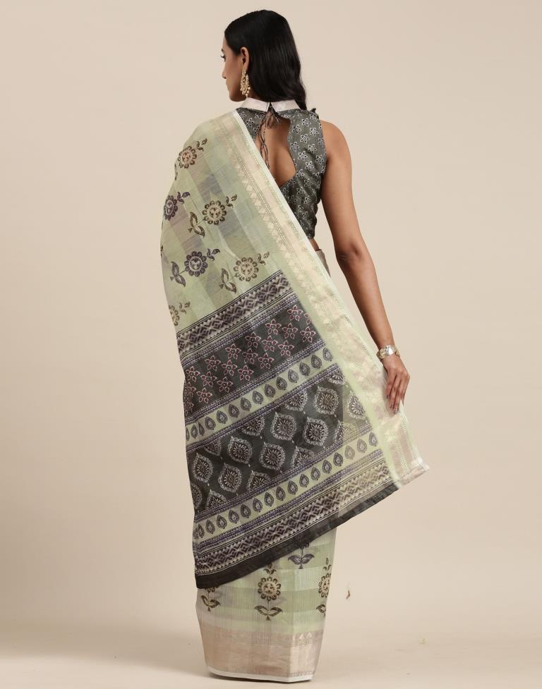 Light Olive Viscose Saree | Sudathi