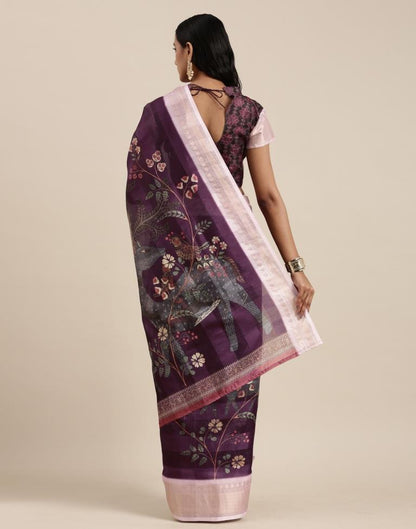 Purple Viscose Saree | Sudathi