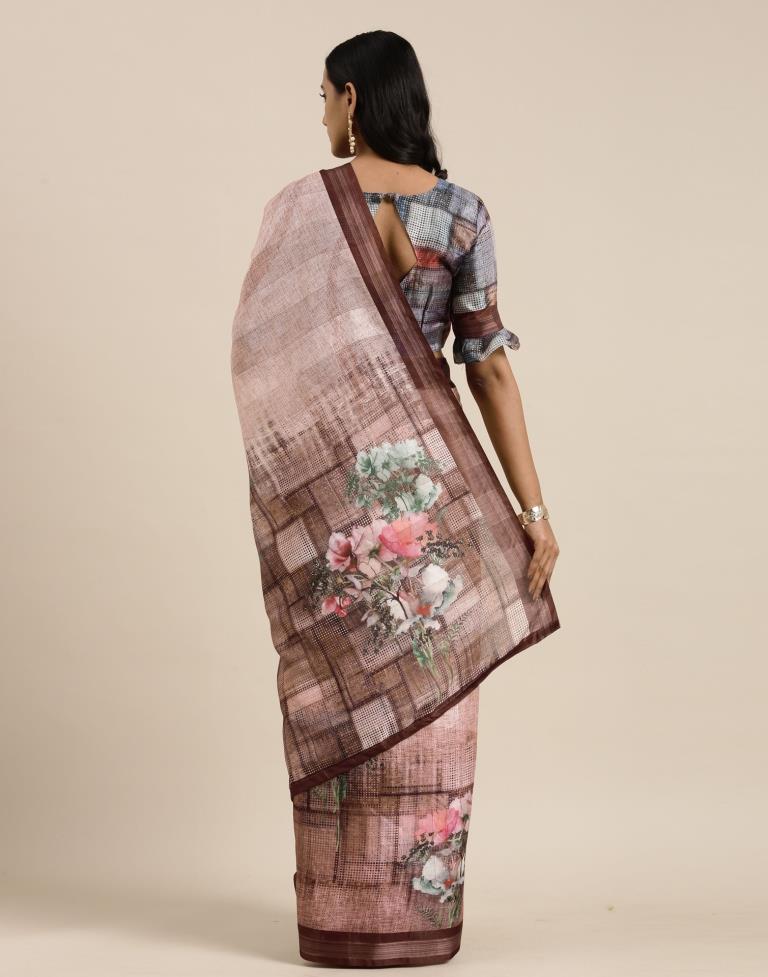 Rose Golden Viscose Saree | Sudathi