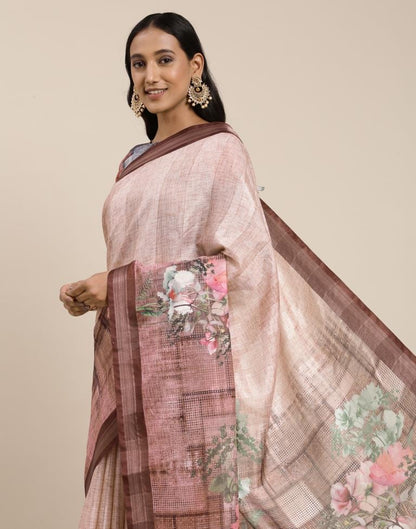 Rose Golden Viscose Saree | Sudathi