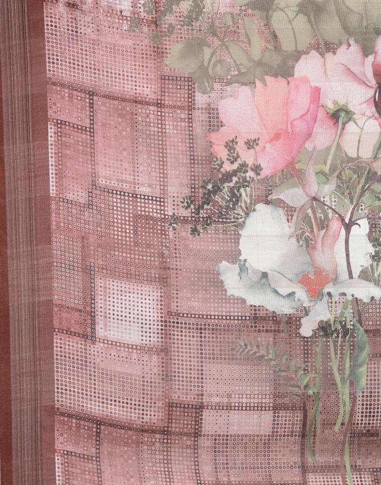 Rose Golden Viscose Saree | Sudathi