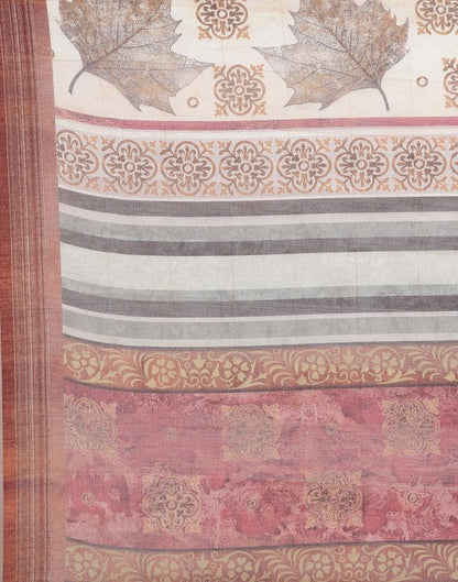 Dusty Green And Multicolored Viscose Saree | Sudathi