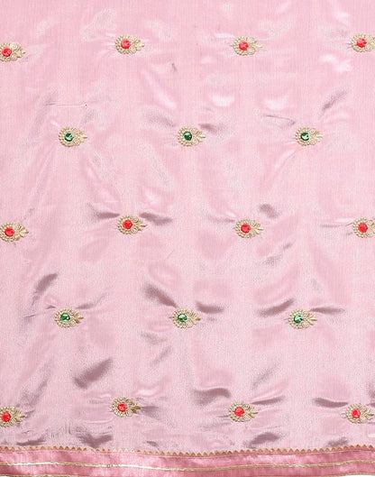 Light Pink Chinon Saree | Sudathi