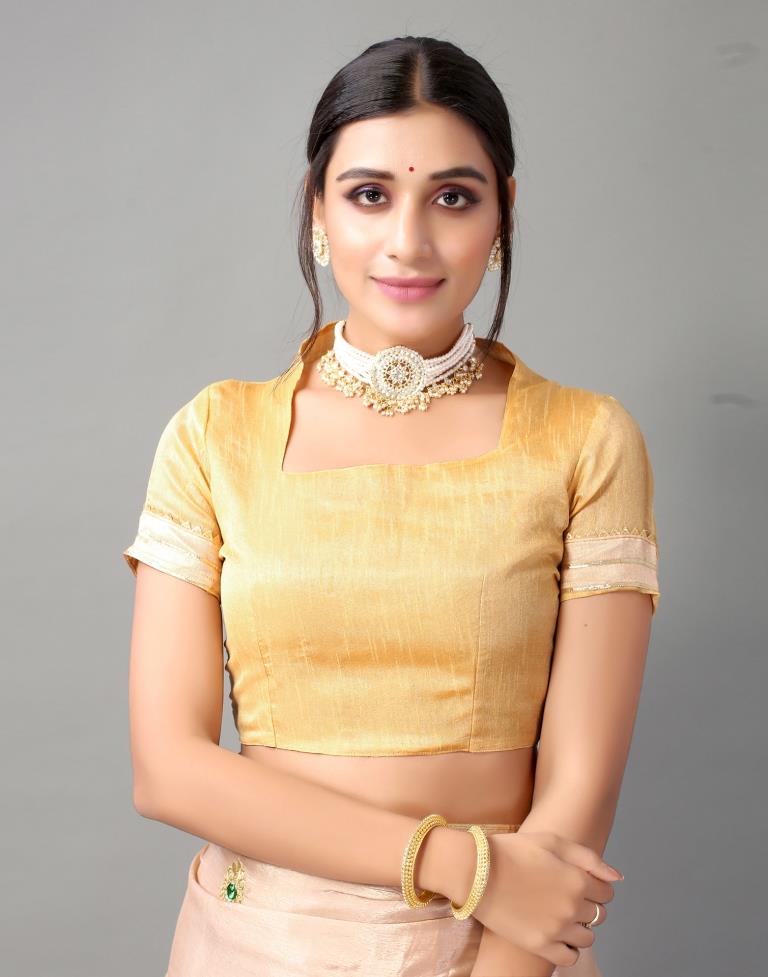 Light Brown Chinon Saree | Sudathi