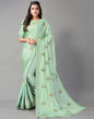 Pista Green Embroidery Saree | Sudathi