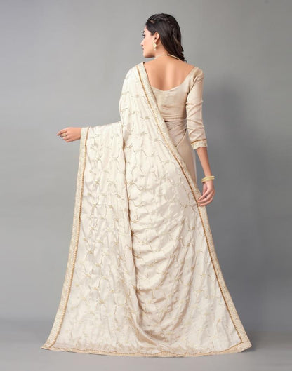 Light Brown Chinon Saree | Sudathi