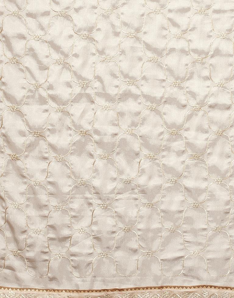 Light Brown Chinon Saree | Sudathi