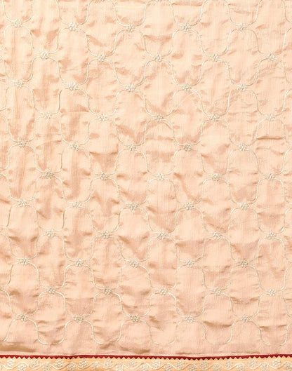 Peach Chinon Saree | Sudathi