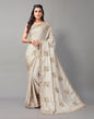Dusty Beige Chinon Saree | Sudathi