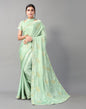 Pista Green Chinon Saree | Sudathi