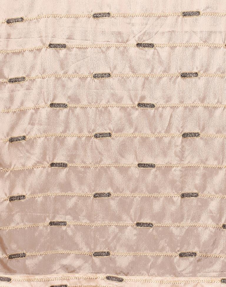 Rose Golden Chinon Saree | Sudathi