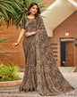 Brown Floral Printed Saree | Sudathi