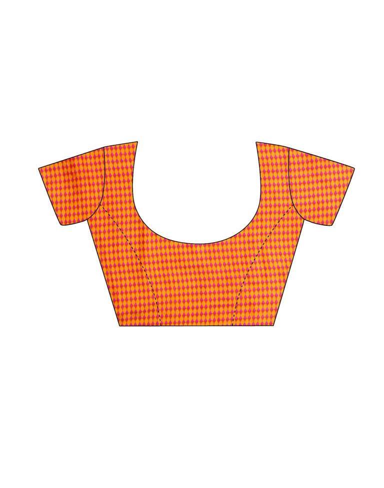 Hot Pink Floral Printed Saree | Sudathi