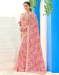 Light Pink Floral Printed Saree | Sudathi