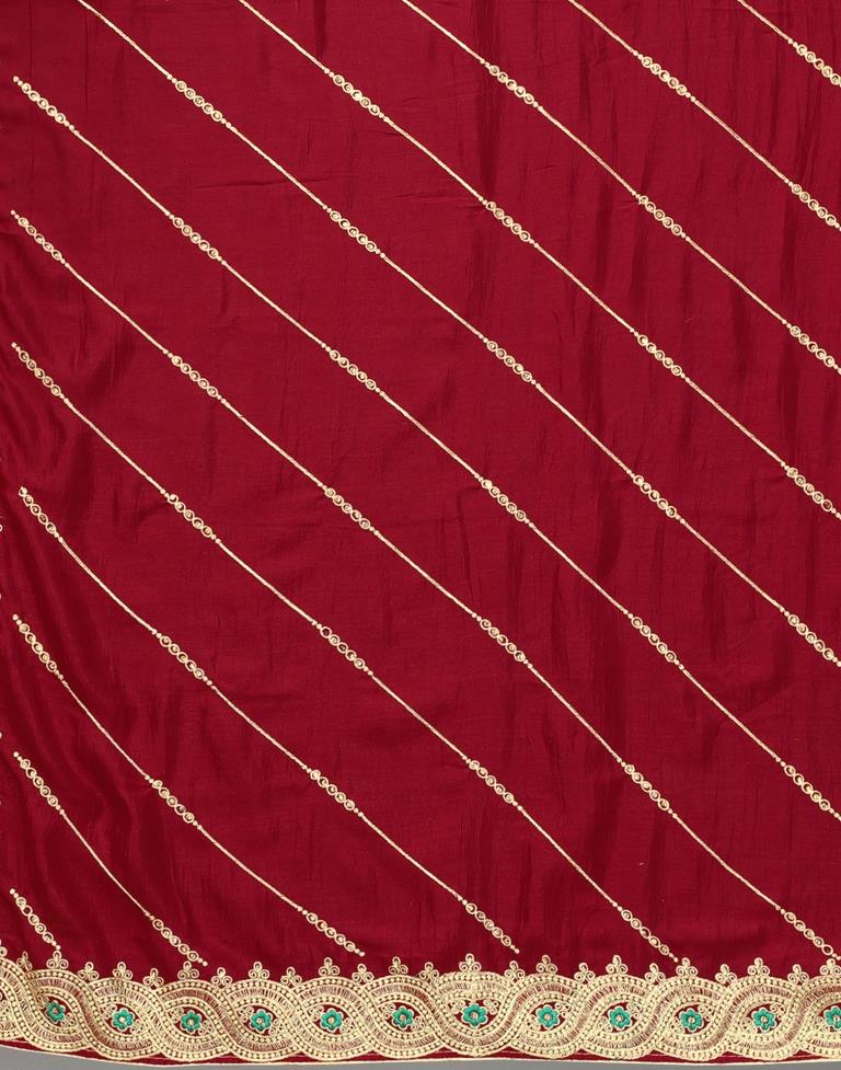 Maroon Silk Saree | Sudathi
