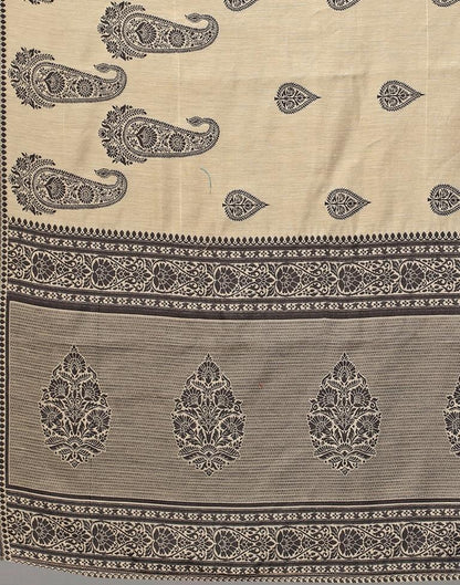 Beige Cotton Saree | Sudathi