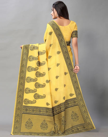 Yellow Cotton Saree | Sudathi