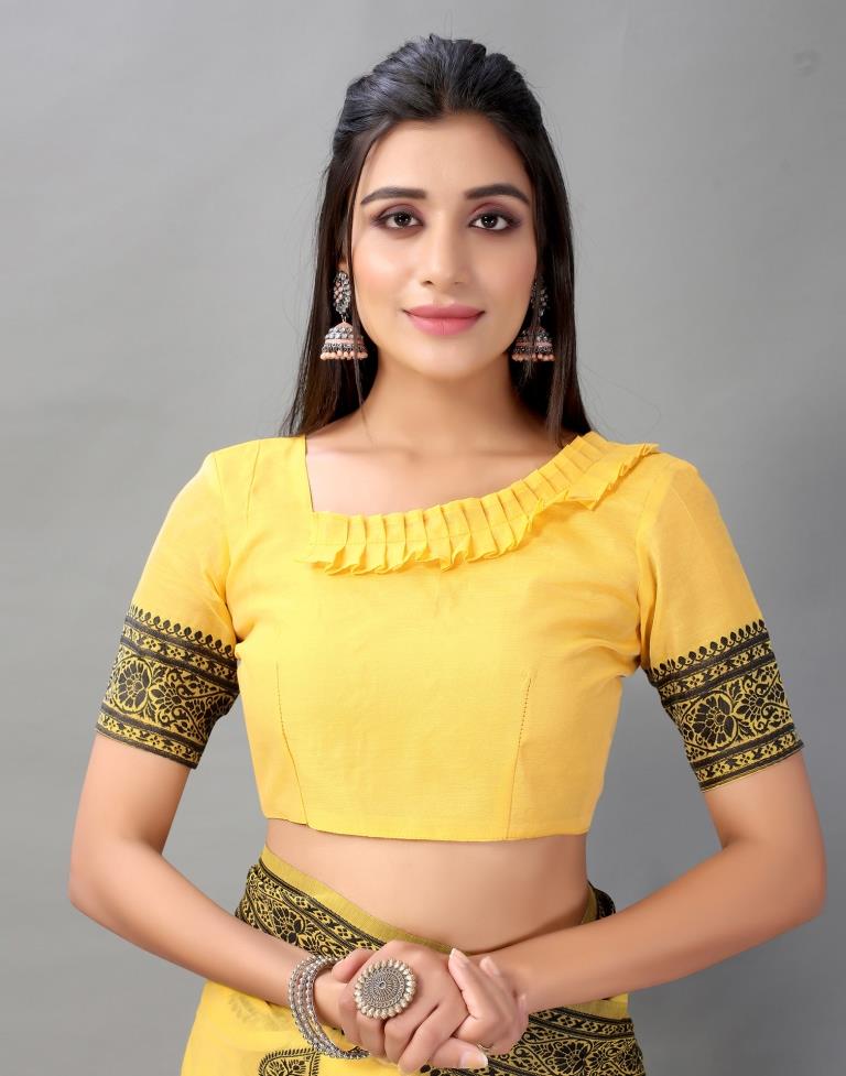 Yellow Cotton Saree | Sudathi