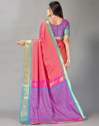 Rani Pink Banarasi Silk Saree