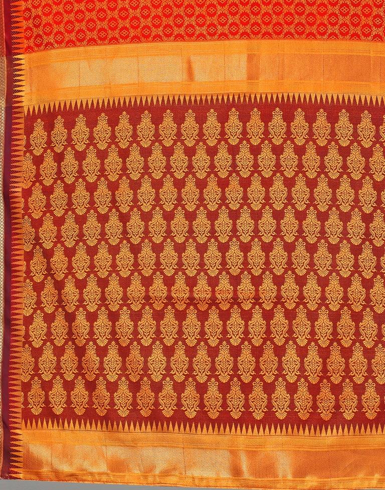 Orange Silk Saree | Sudathi
