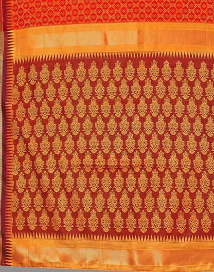 Orange Silk Saree | Sudathi