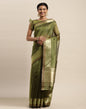 Olive Green Organza Saree | Sudathi