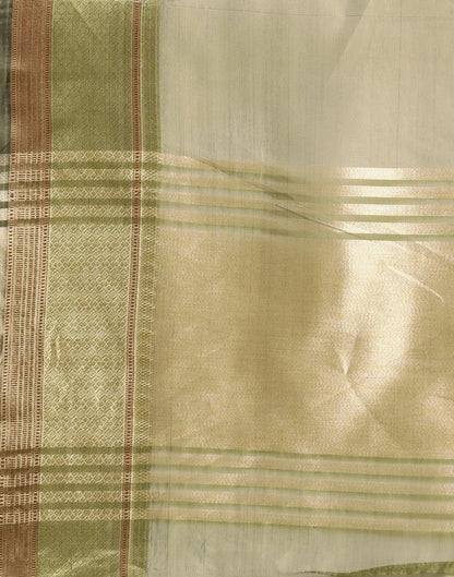 Olive Green Organza Saree | Sudathi