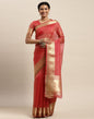Tomato Red Organza Saree | Sudathi