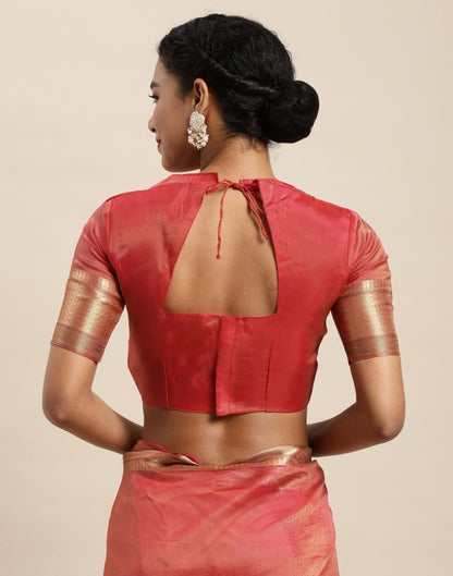 Tomato Red Organza Saree | Sudathi