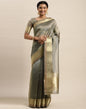 Steel Grey Organza Saree | Sudathi