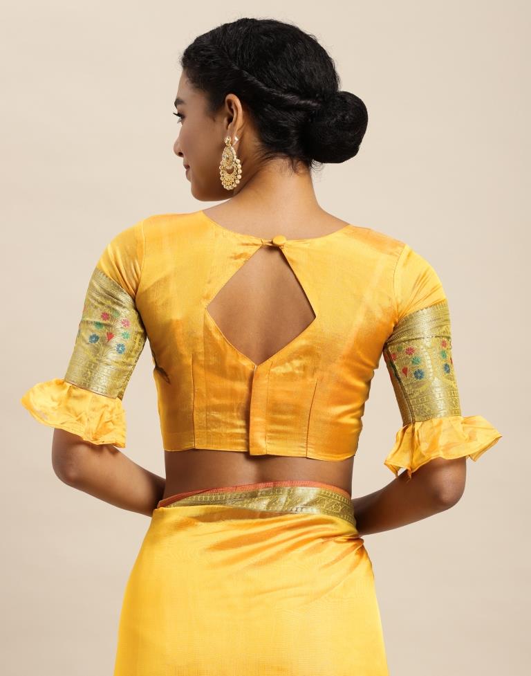 Mustard Yellow Organza Saree | Sudathi
