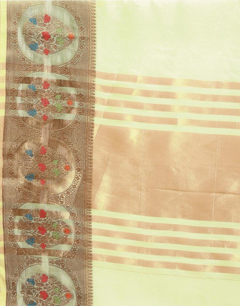 Pista Green Organza Saree | Sudathi